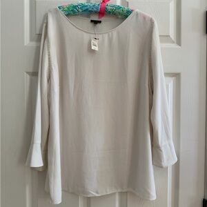 Talbots Cream/ivory/off white Women's Blouse